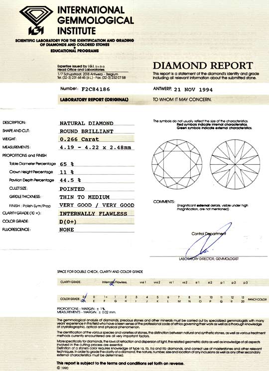 Foto 9 - Allerbester Diamant 0,266 IGI River D, Lupenrein, D5962