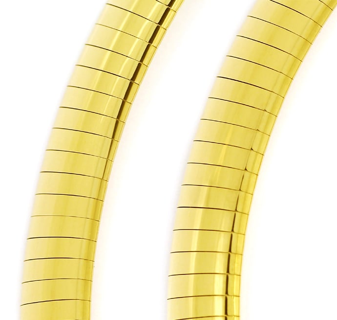 Foto 2 - Breites Omega Goldcollier 42cm Länge aus 585er Gelbgold, K3293